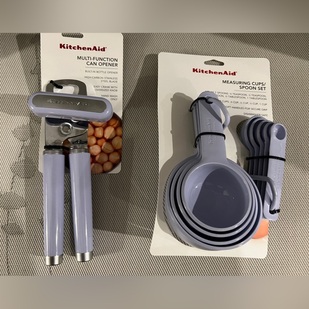 KitchenAid Purple Can Opener and Measuring Cups and Spoons Set